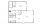 A1-1 - 1 bedroom floorplan layout with 1 bath and 687 square feet.